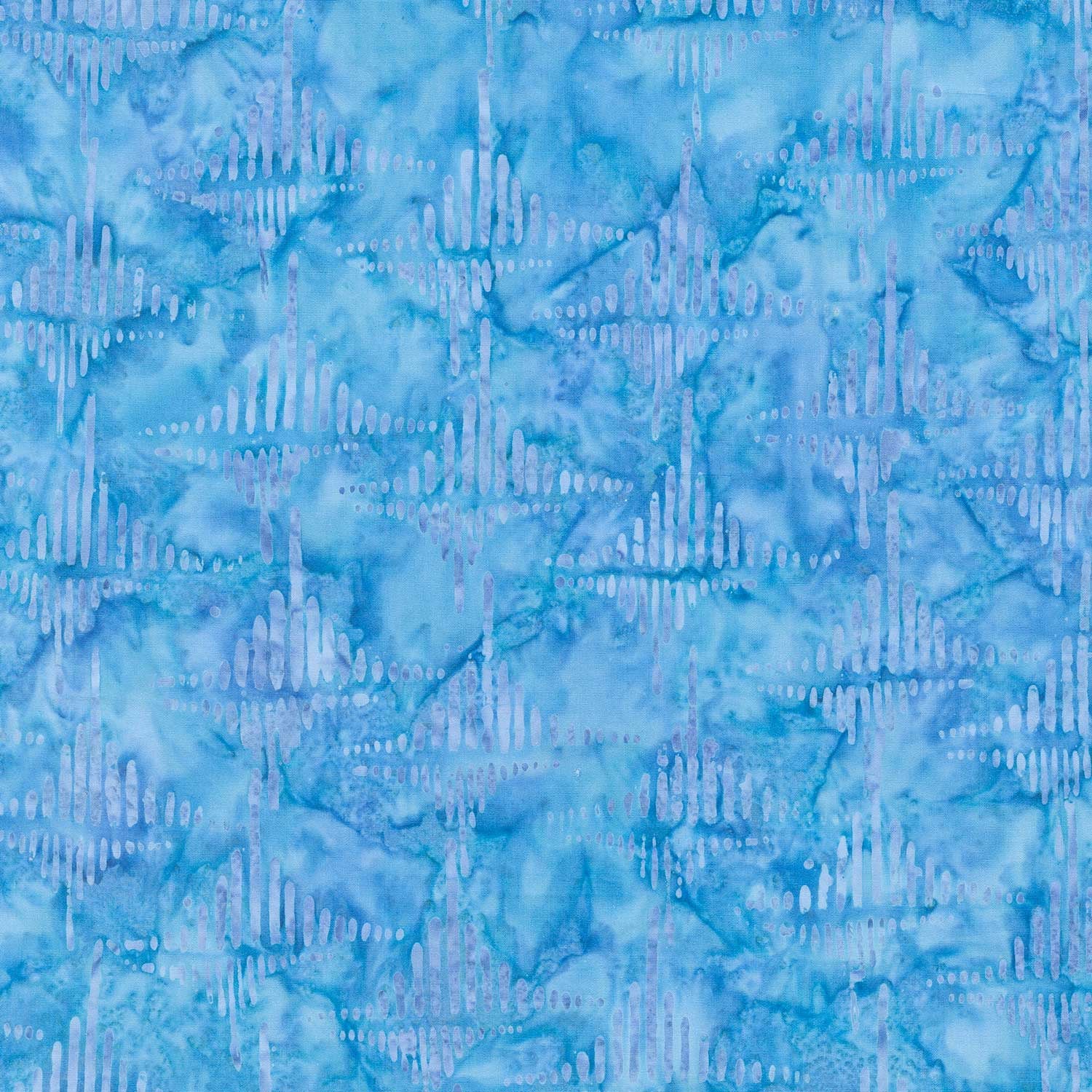Fairy Floss Batiks - Woodblock Lines Teal