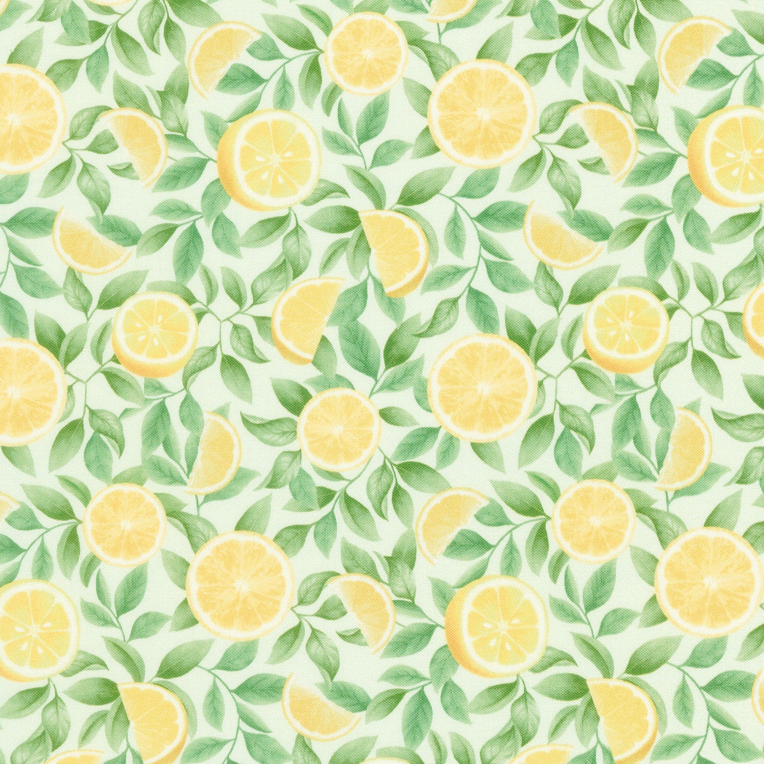 Lemon Bouquet - Lemon Slices Leaf Digitally Printed