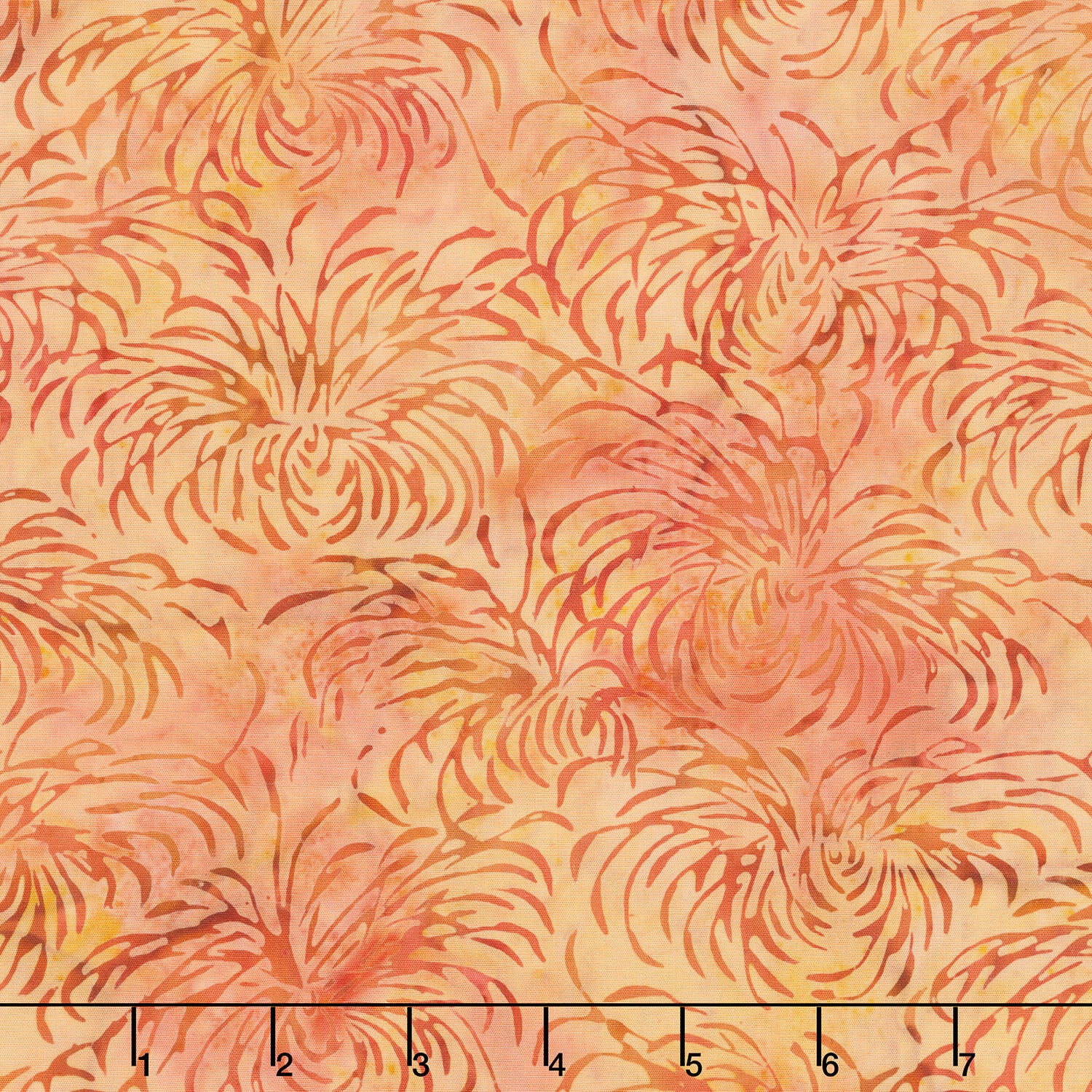 Autumn Ember Batiks - Spider Mum Orange Tangerine