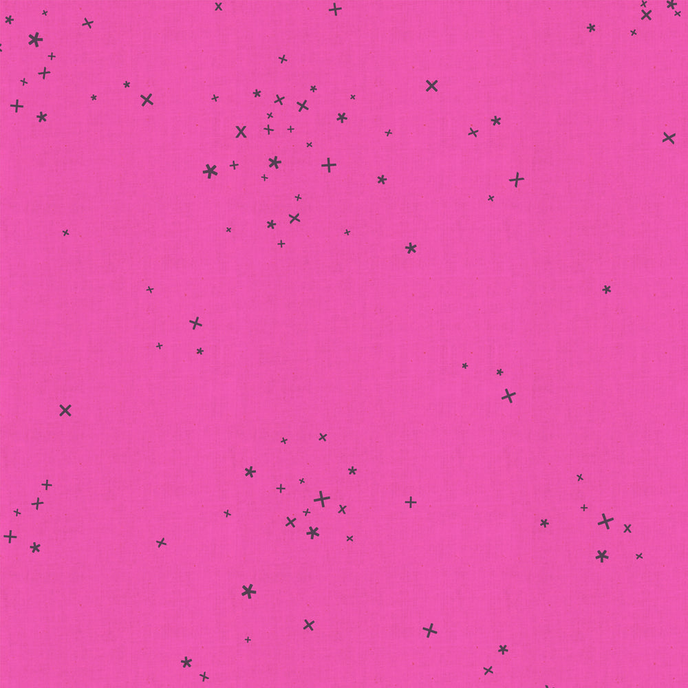 Cotton + Steel Basics - Freckles (Stars and Dots) in Smooch Pink, Unbleached