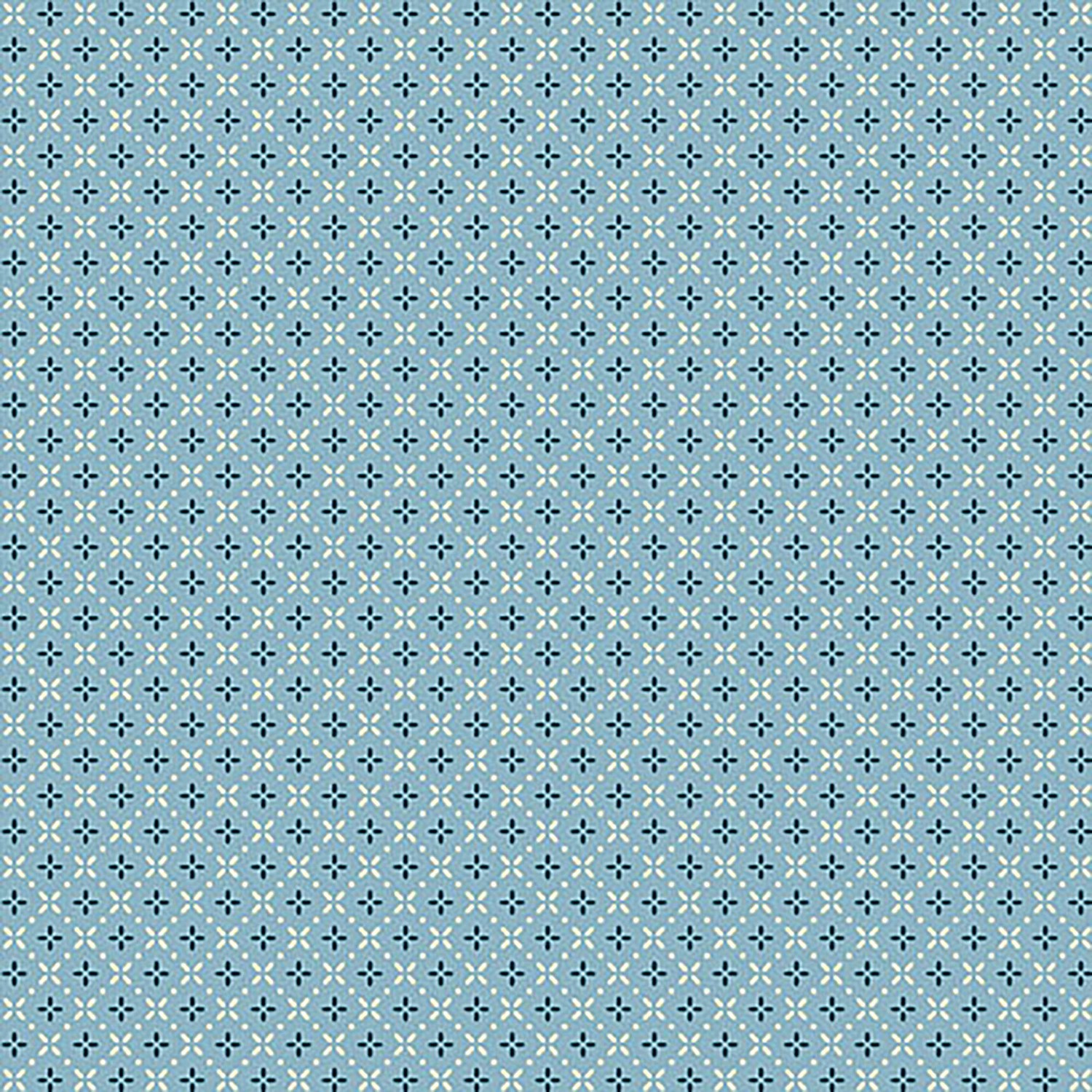 Cozy House - Grandma's Stitches Chambray - Chambray