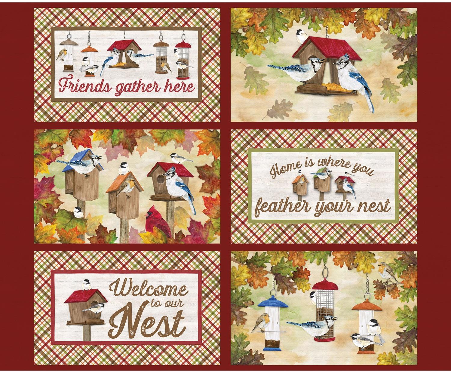 Monthly Placemats September Multi Quilting Cotton Fabric Panel - Multi