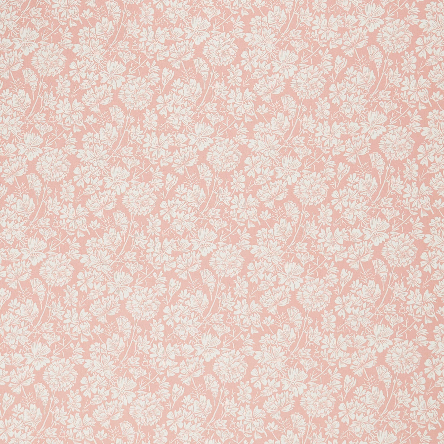 Cottage Flowers - Mallow Pink/Cream