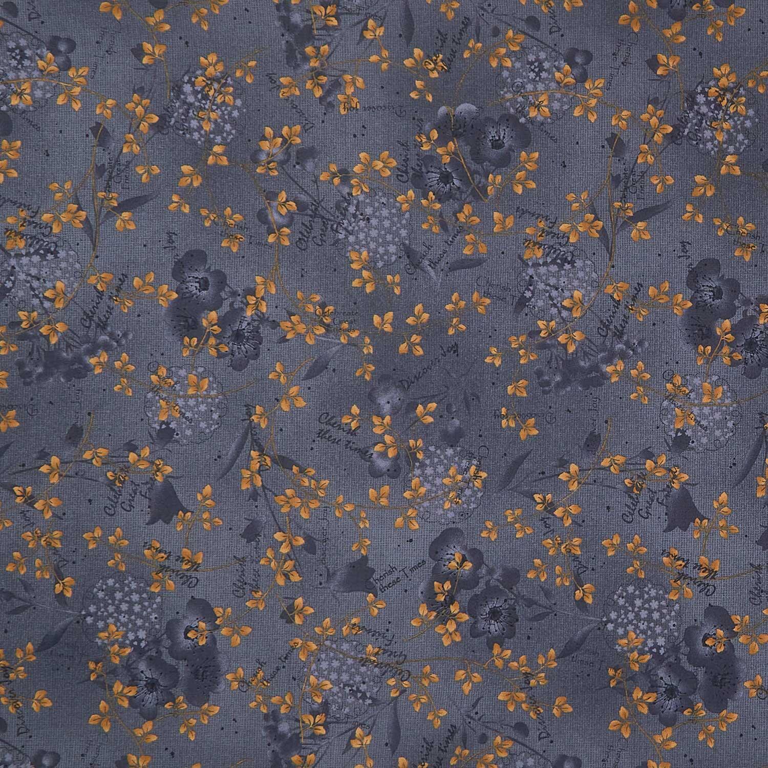 Flossie's Flowers - Mixed Media Blue