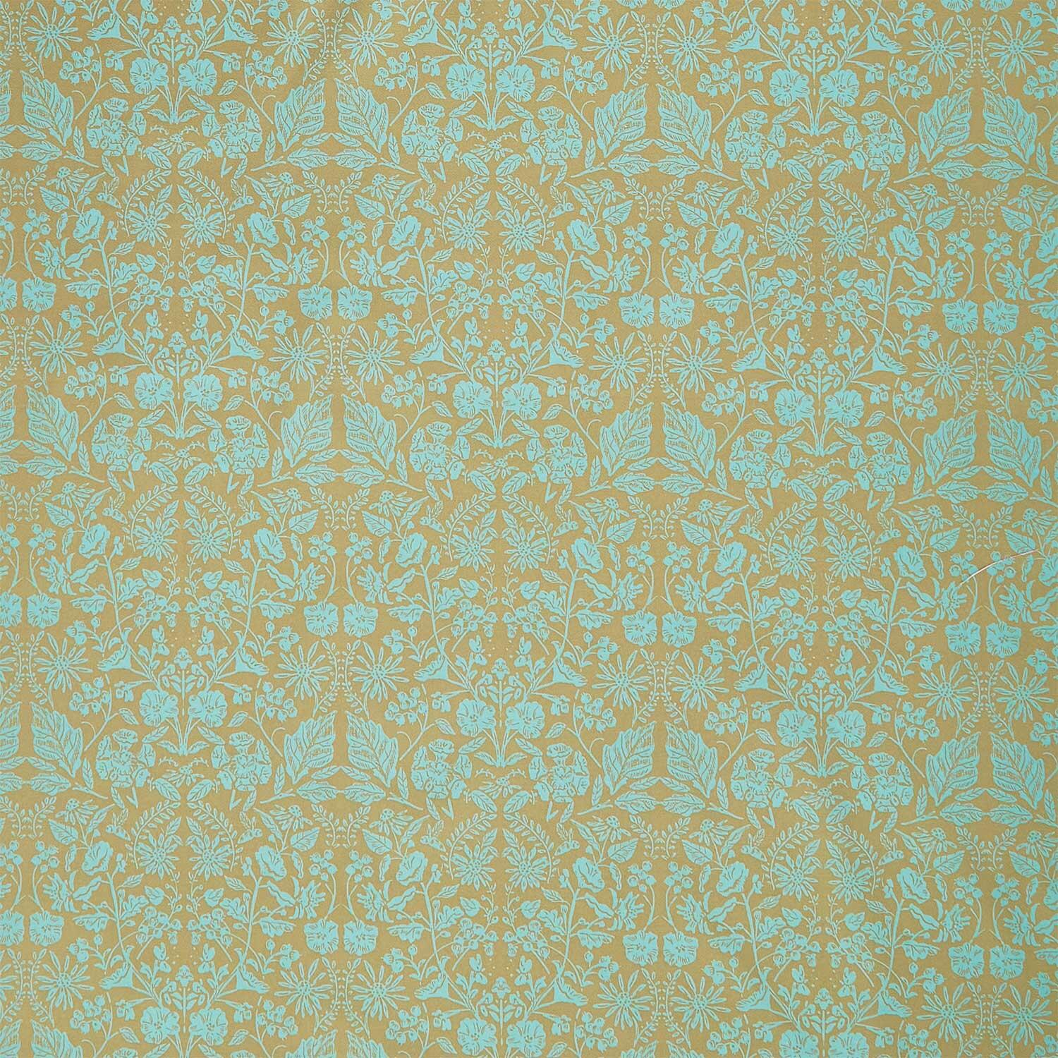 Flora & Felines - Damask Green