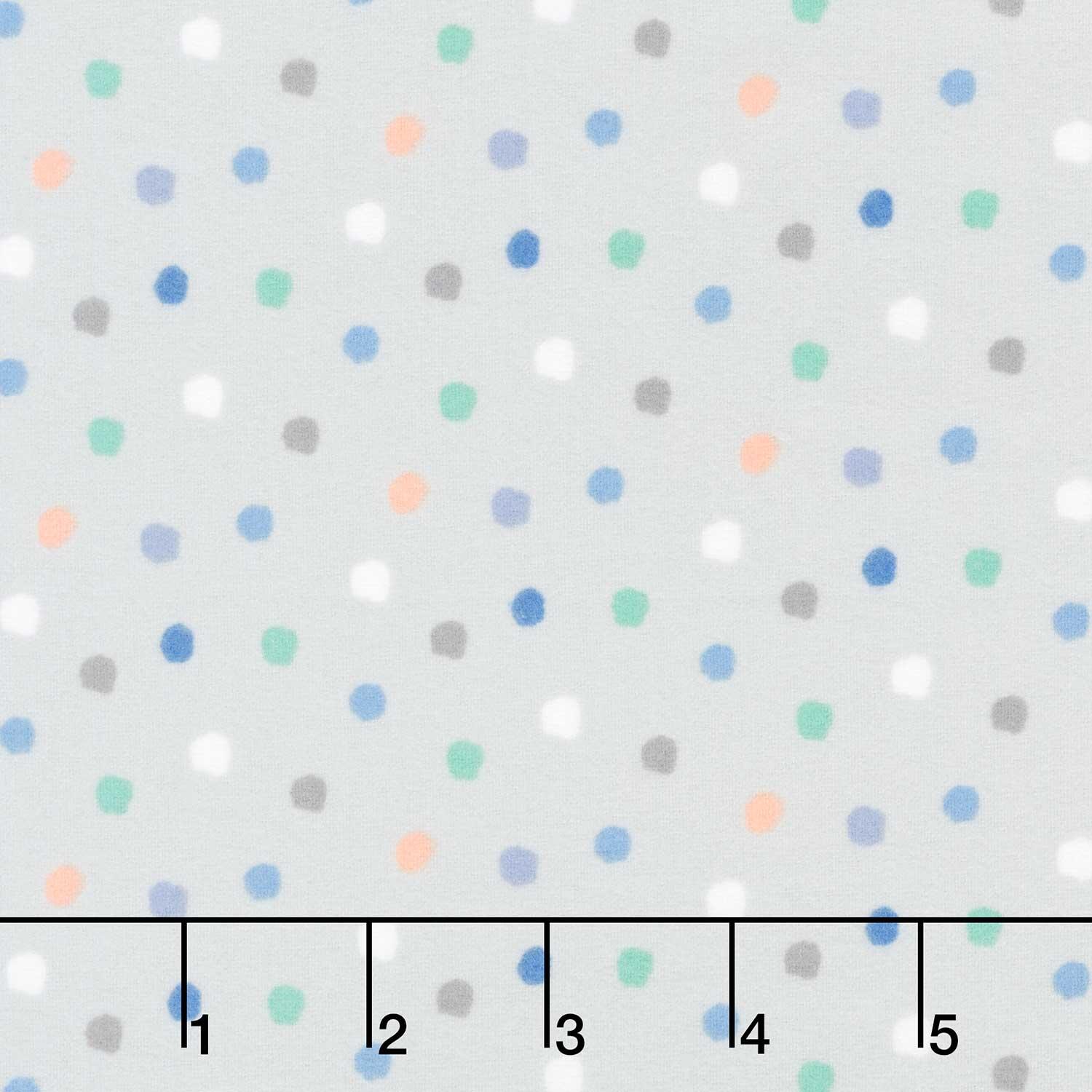 Baby Dino Comfort Flannel - Dino Spots Gray