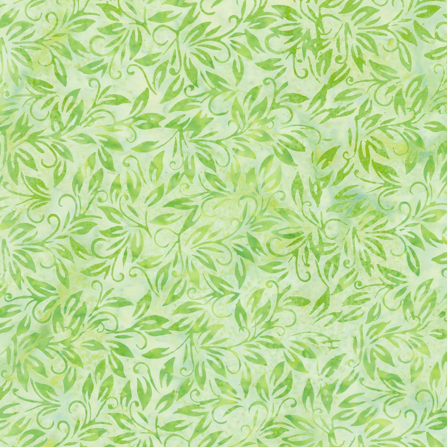 Floral Fun Batiks - Leaf Swirl Pistachio