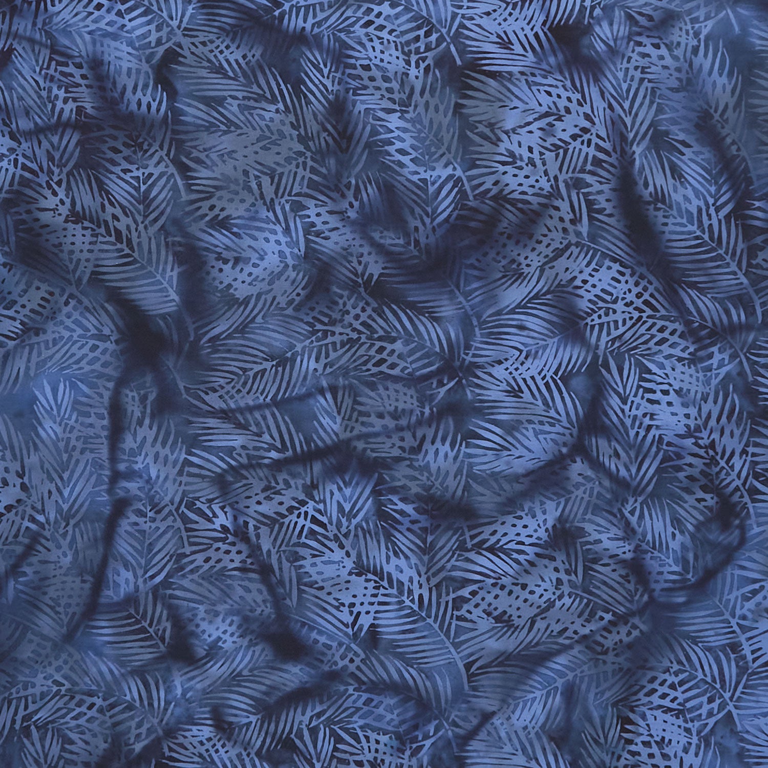 Turtle Cove Batiks - Tossed Palm Blue Marine