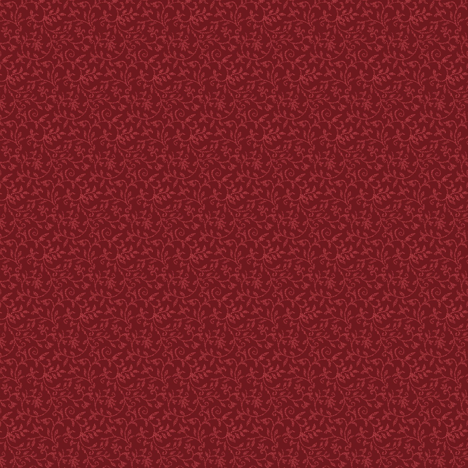 Hatfield Garden Jacobean Vine Barn Red Quilting Cotton Fabric Yardage - Barn Red