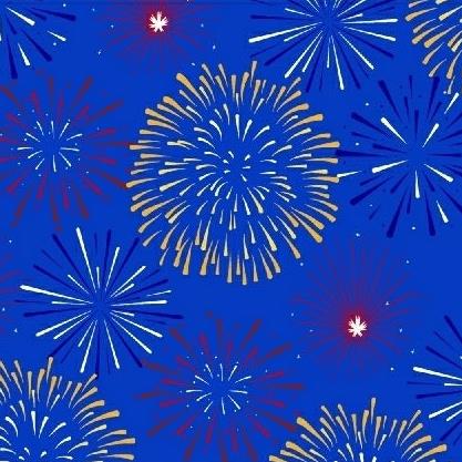 Lady Liberty - Fireworks in Blue