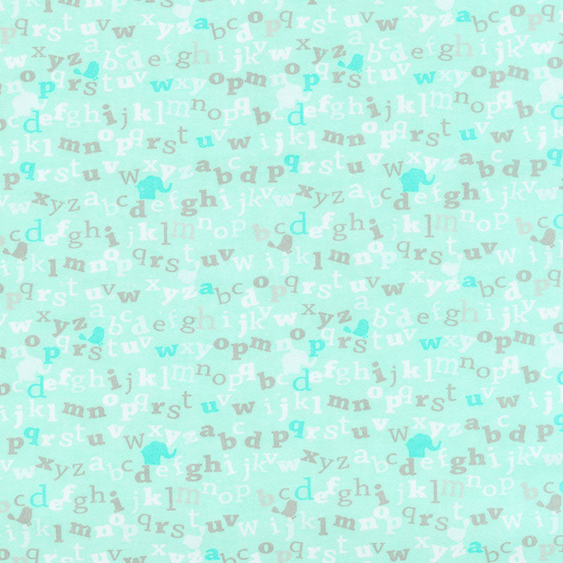 Comfy Flannel® - Alphabet Turquoise
