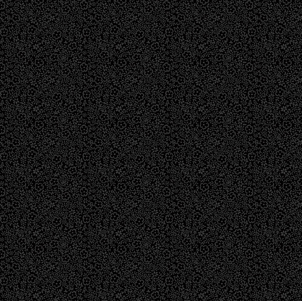 Monochrome Fig Black on Black Quilting Cotton Fabric Yardage - Black on Black