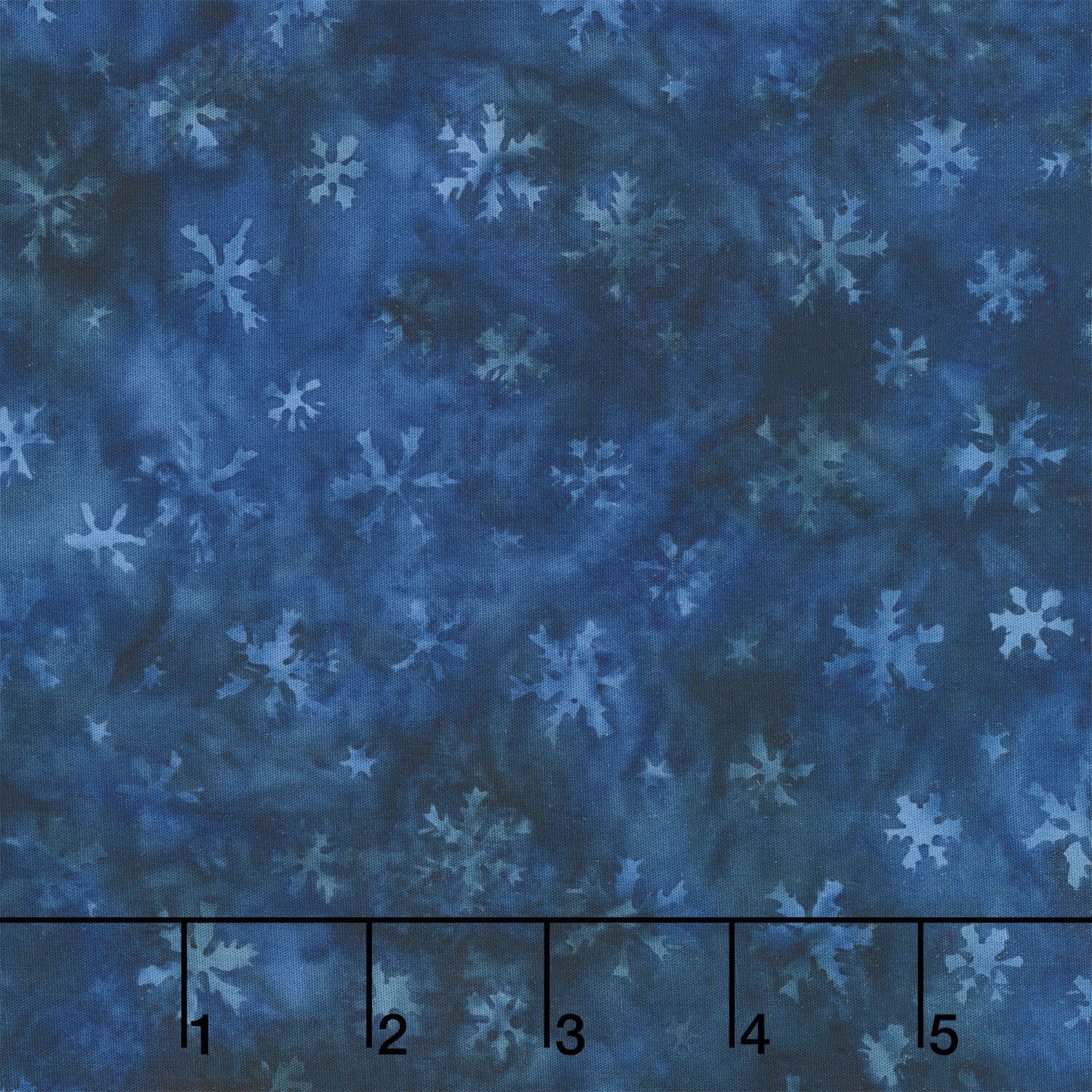 Snowfall Batiks - Snowflakes Blue Storm
