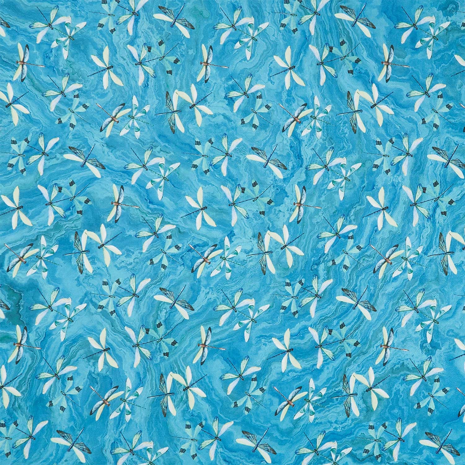 Tranquil Waters - Dragonflies Turq Multi