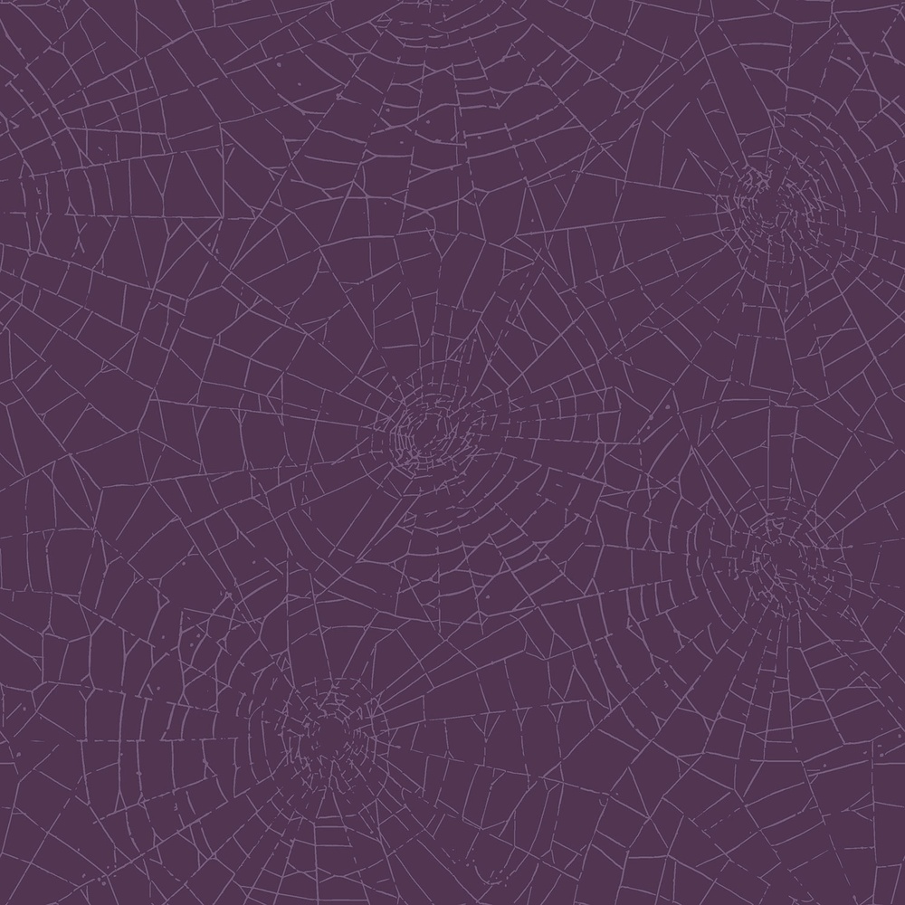 Web of Roses - Spider Webs Metallic - Purple