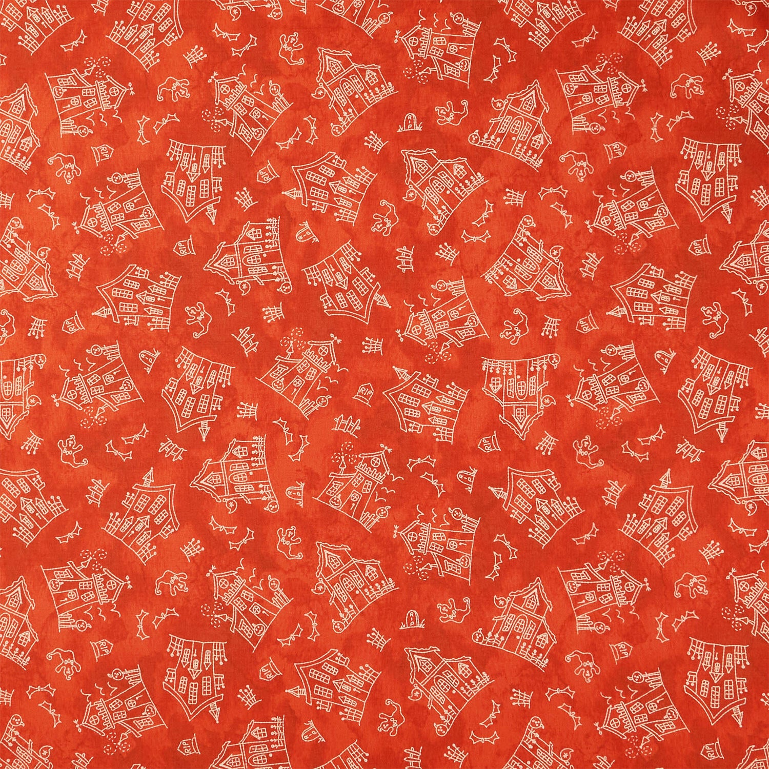 Spooky Stitches - Haunted House Orange