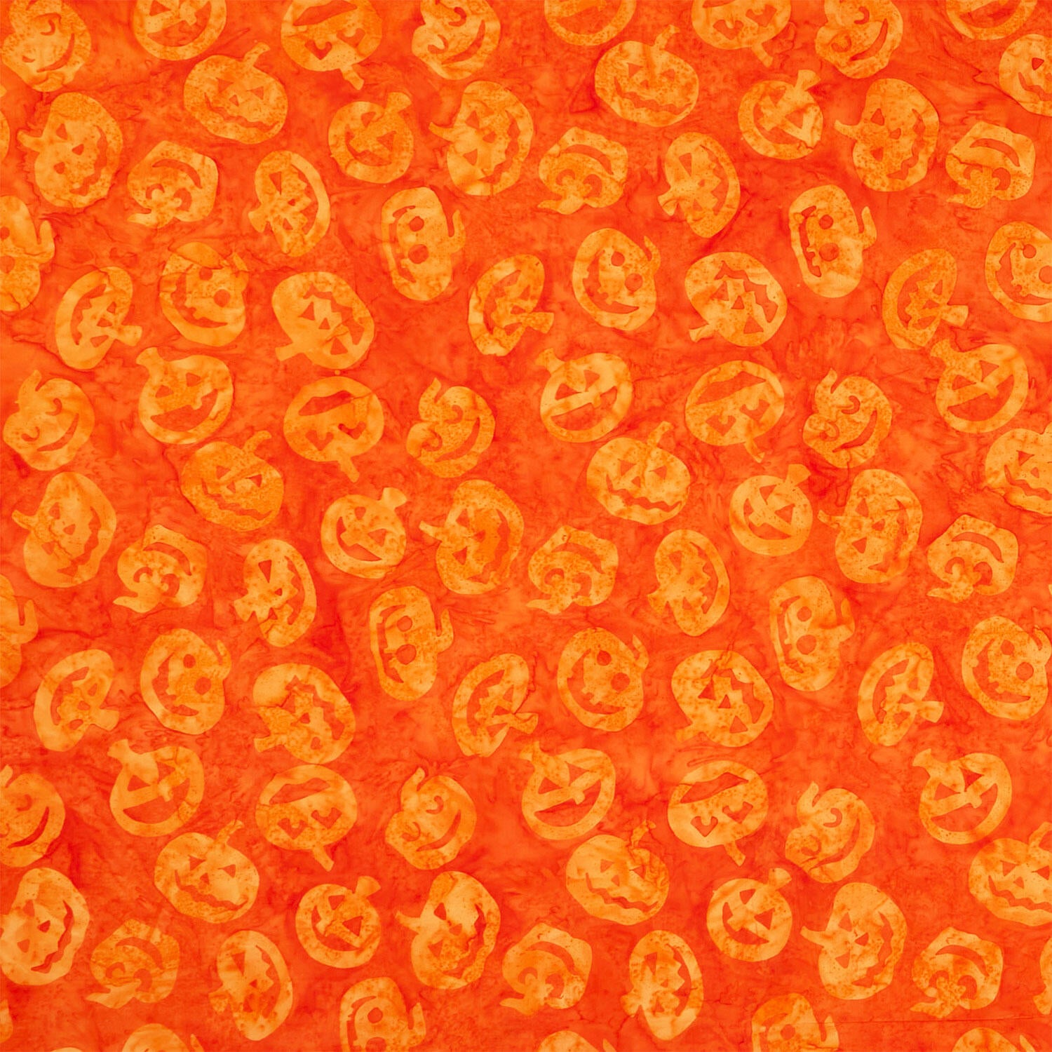 Tonga Batiks - Haunted Pumpkin Grinning Smile Pumpkin