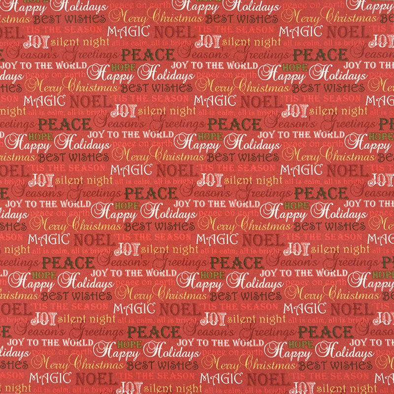 Merry Christmas - Inspirational Words Red Multi