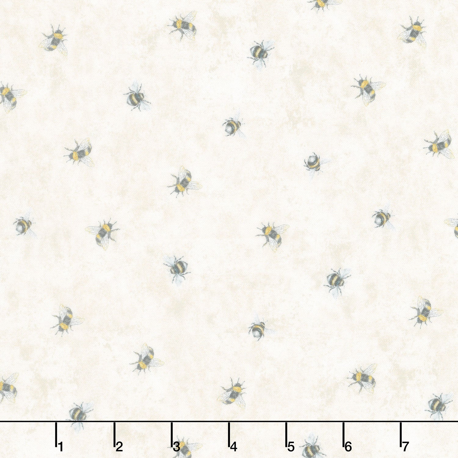 Lemon Bouquet - Tossed Small Bee Beige Digitally Printed