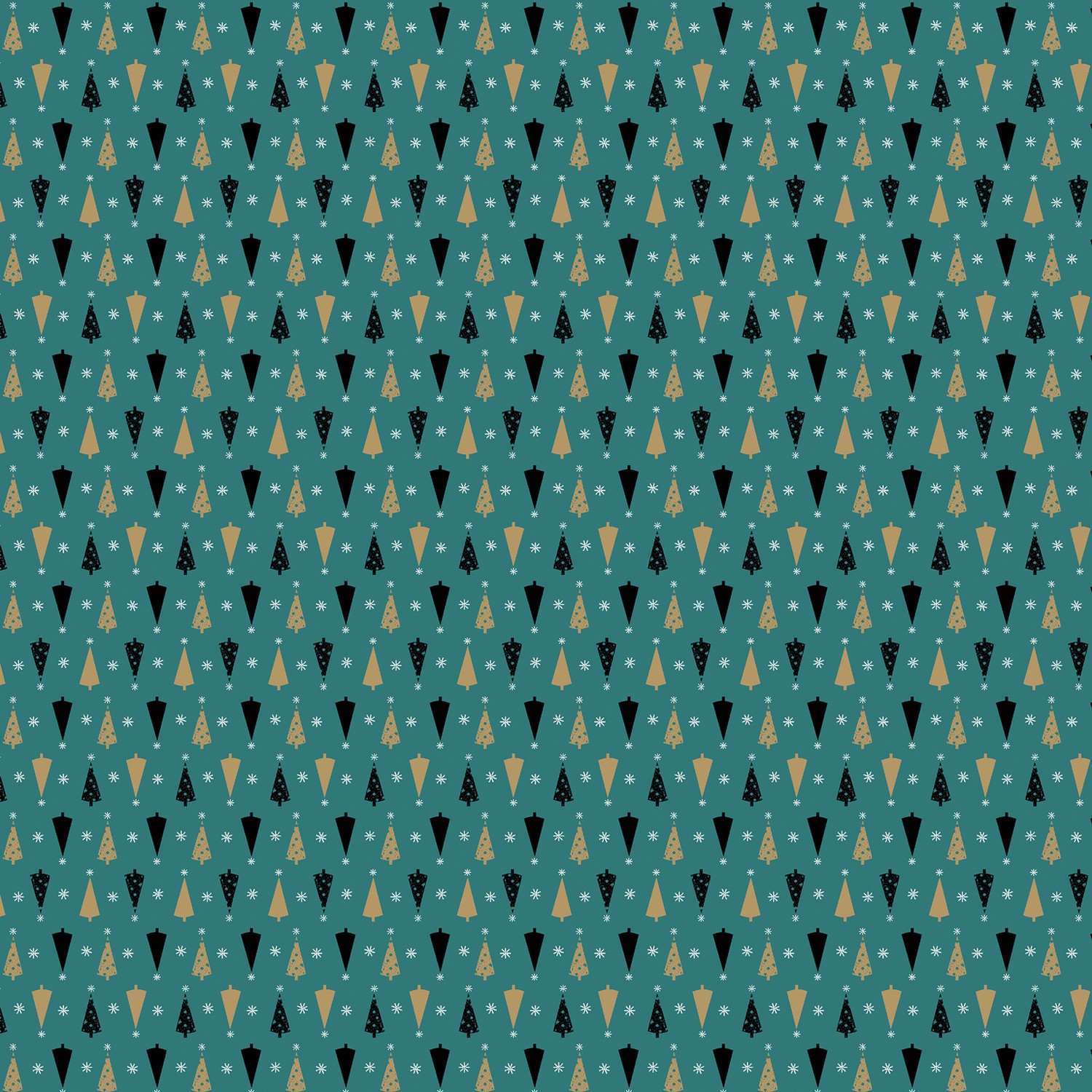 Holiday Magic Tree Topper Lagoon Metallic Quilting Cotton Fabric Yardage - Lagoon Metallic