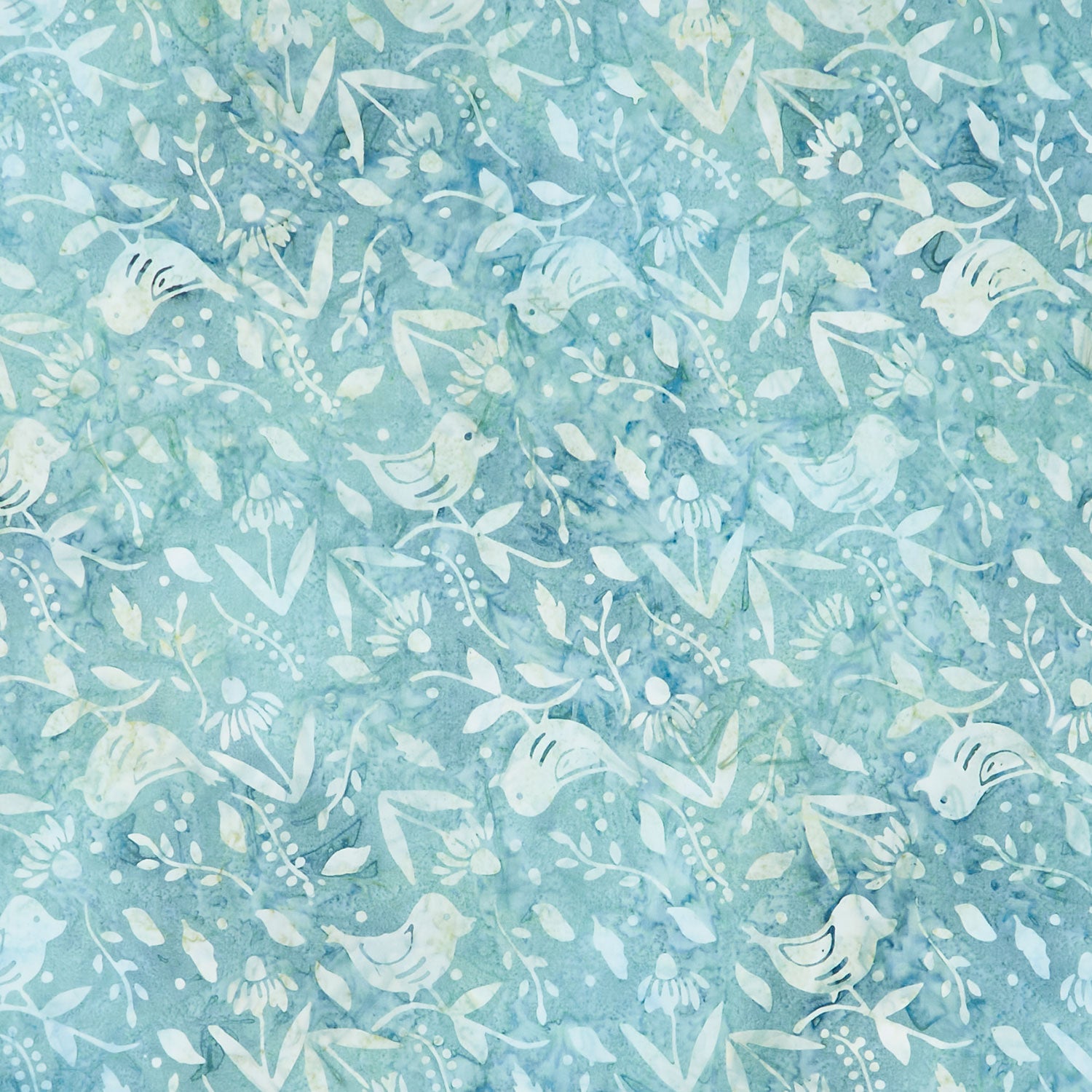 Misty Mornings Batiks - Bird Green Sprout
