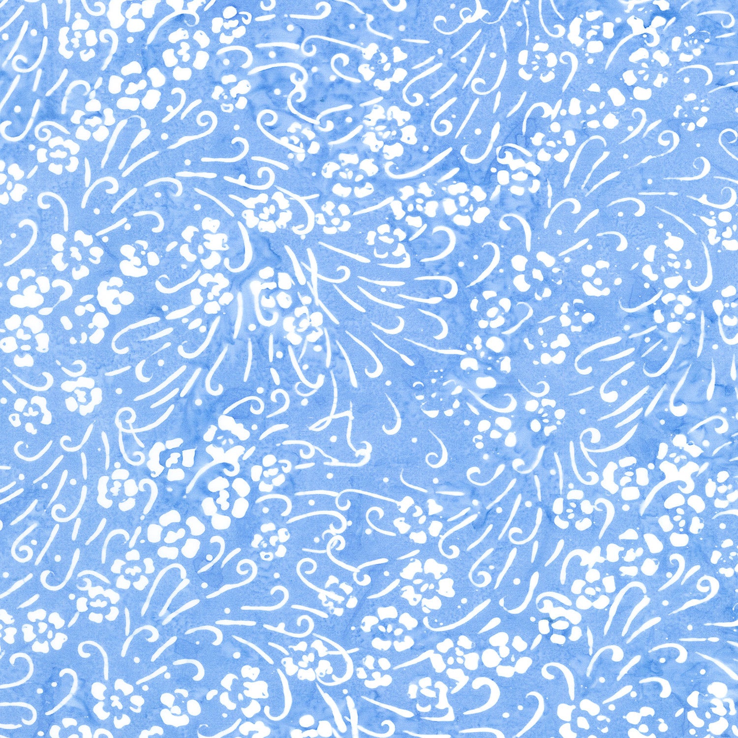 Tonga Batiks - Bluebell Happy Flower Bursts Celestial