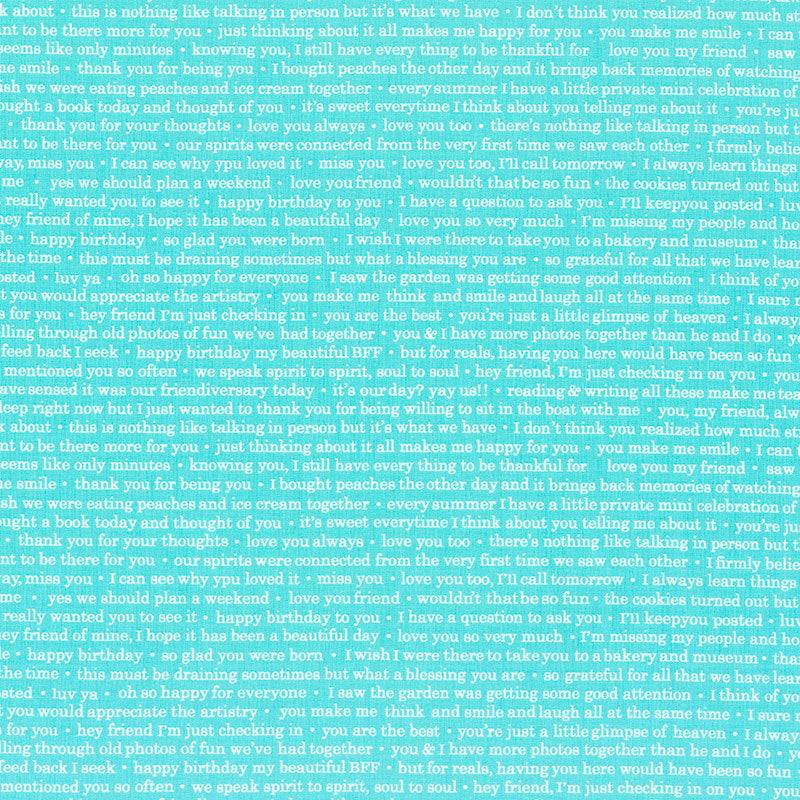 Between Friends - Messages Turquoise