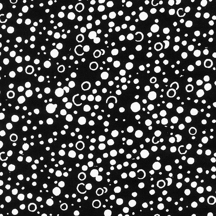 Graphix Batiks - Dots Circles Black