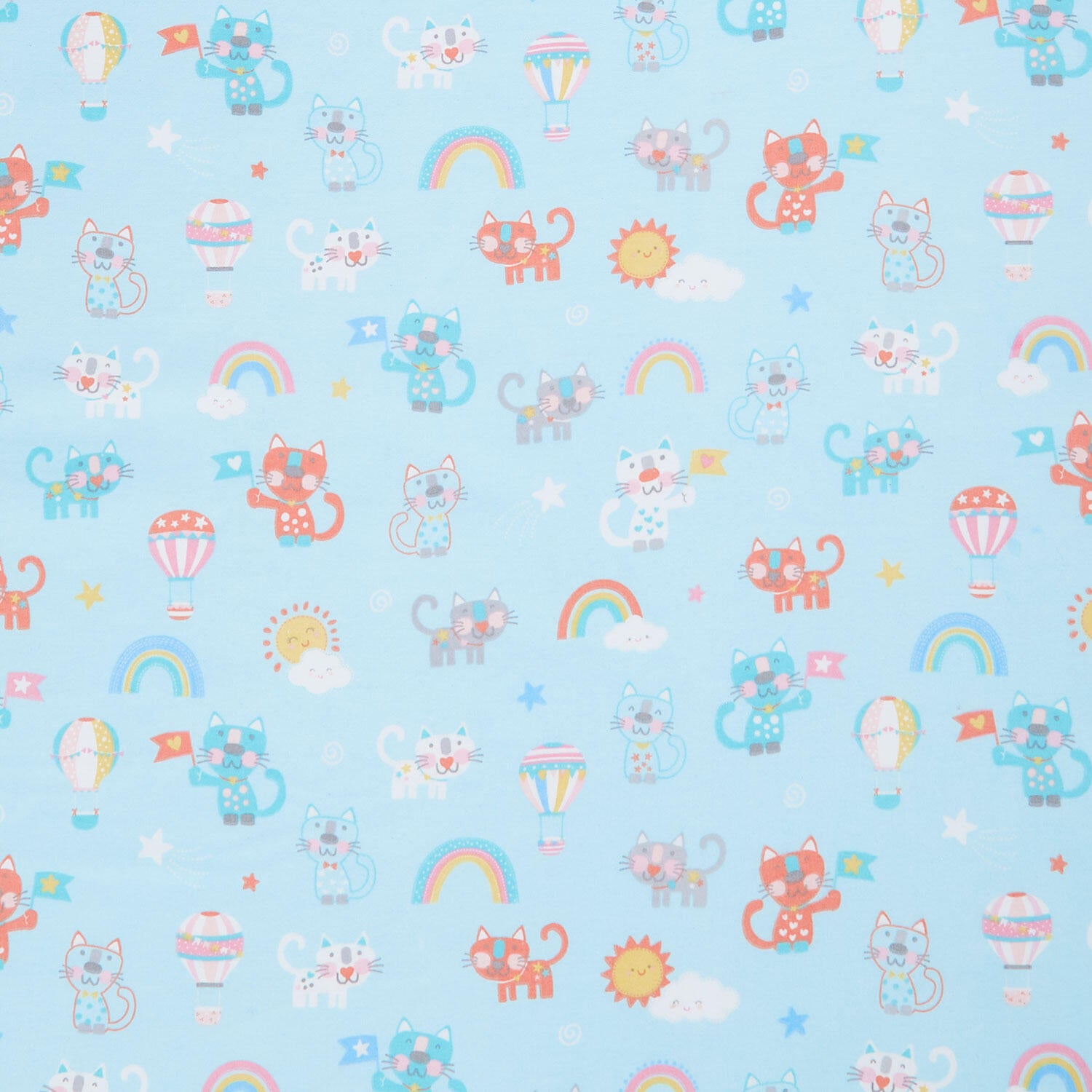 Twinkle Comfort Flannel - The Cat's Meow Flannel SkyBlue