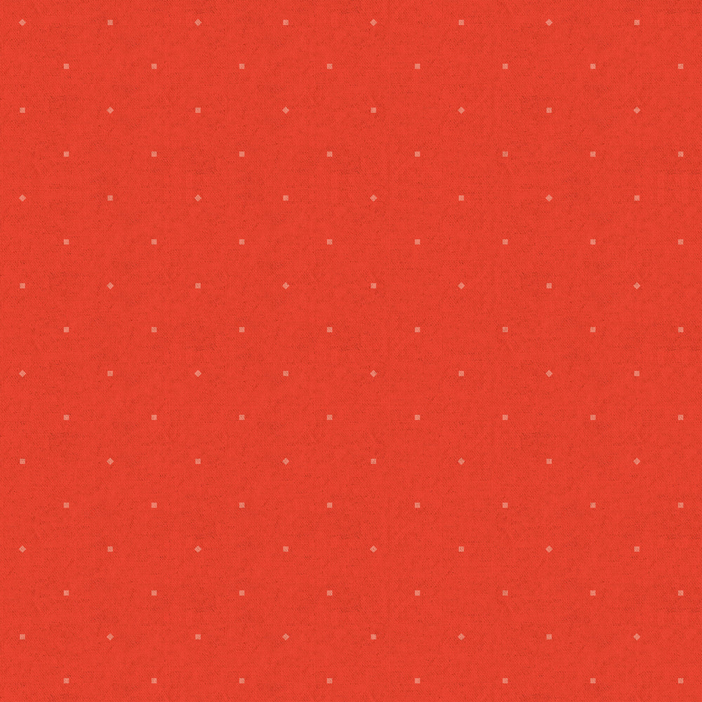 Cotton + Steel Basics Canvas - Square Up (Square Dots) in Ladybug Red