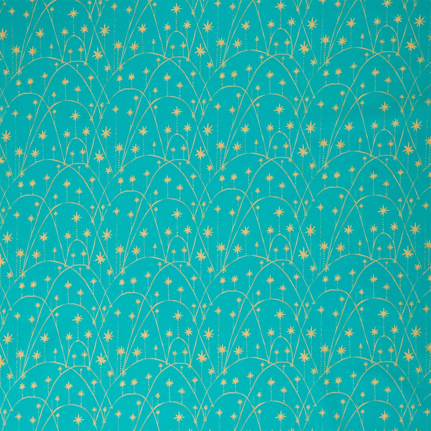 Holly Jolly - Star Garland Peacock