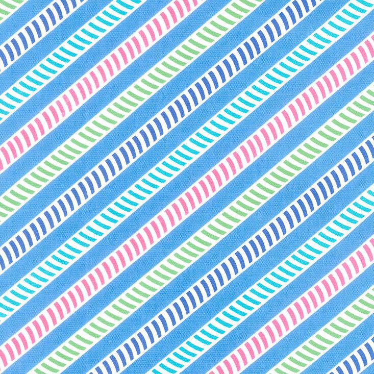 Picnic Pop! - Straw Stripe Bright Blue