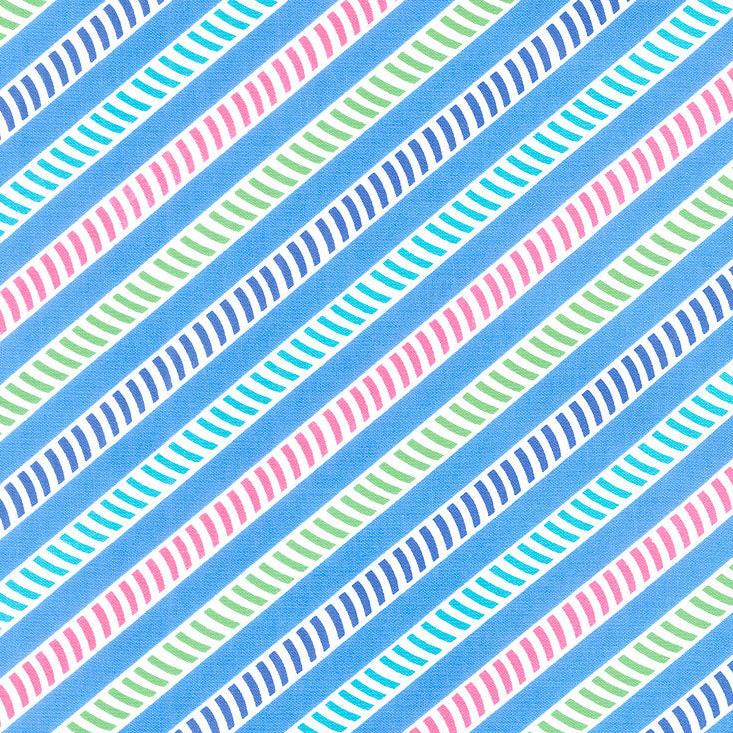 Picnic Pop! - Straw Stripe Bright Blue