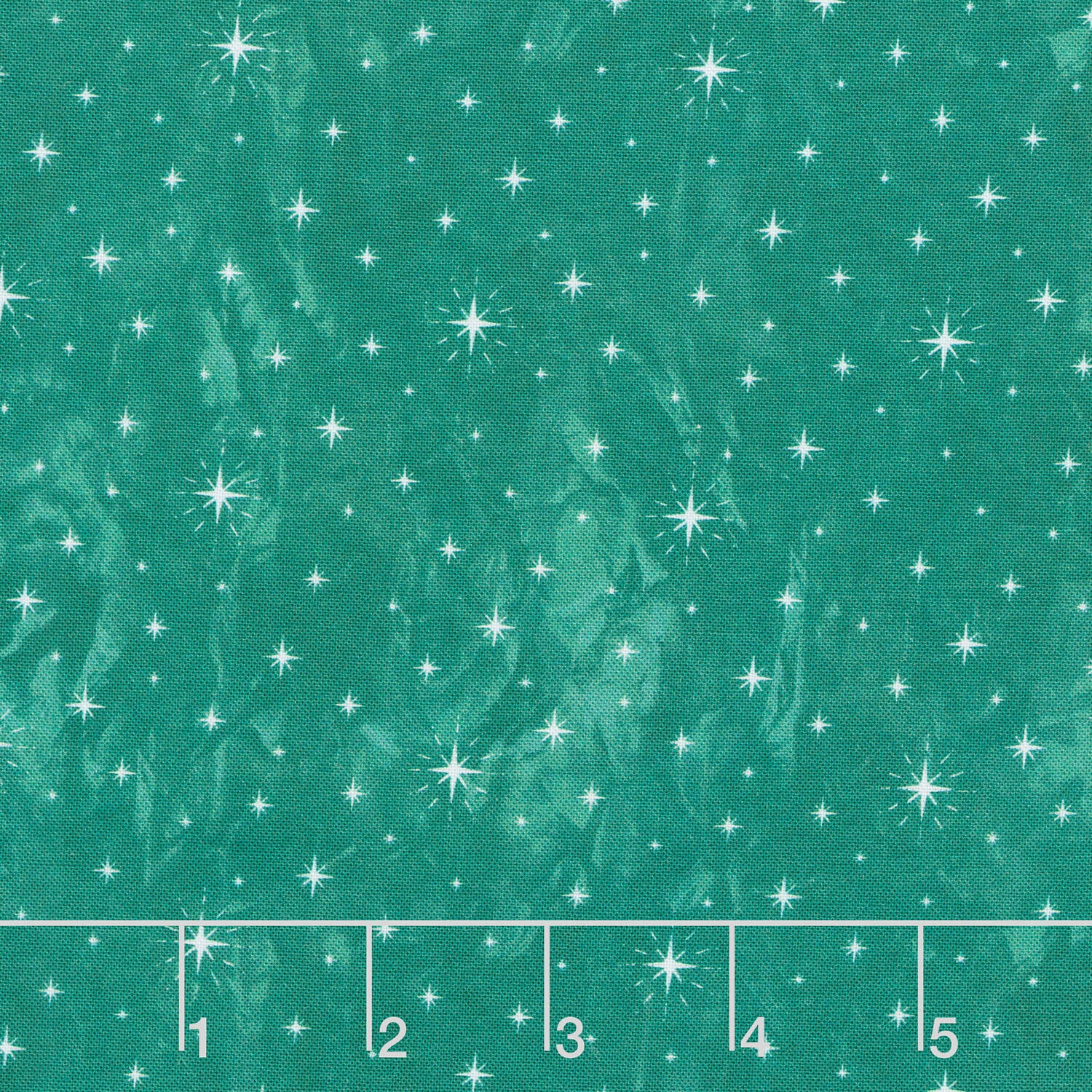 Jolly Christmas - Twinkle Stars Green Cotton
