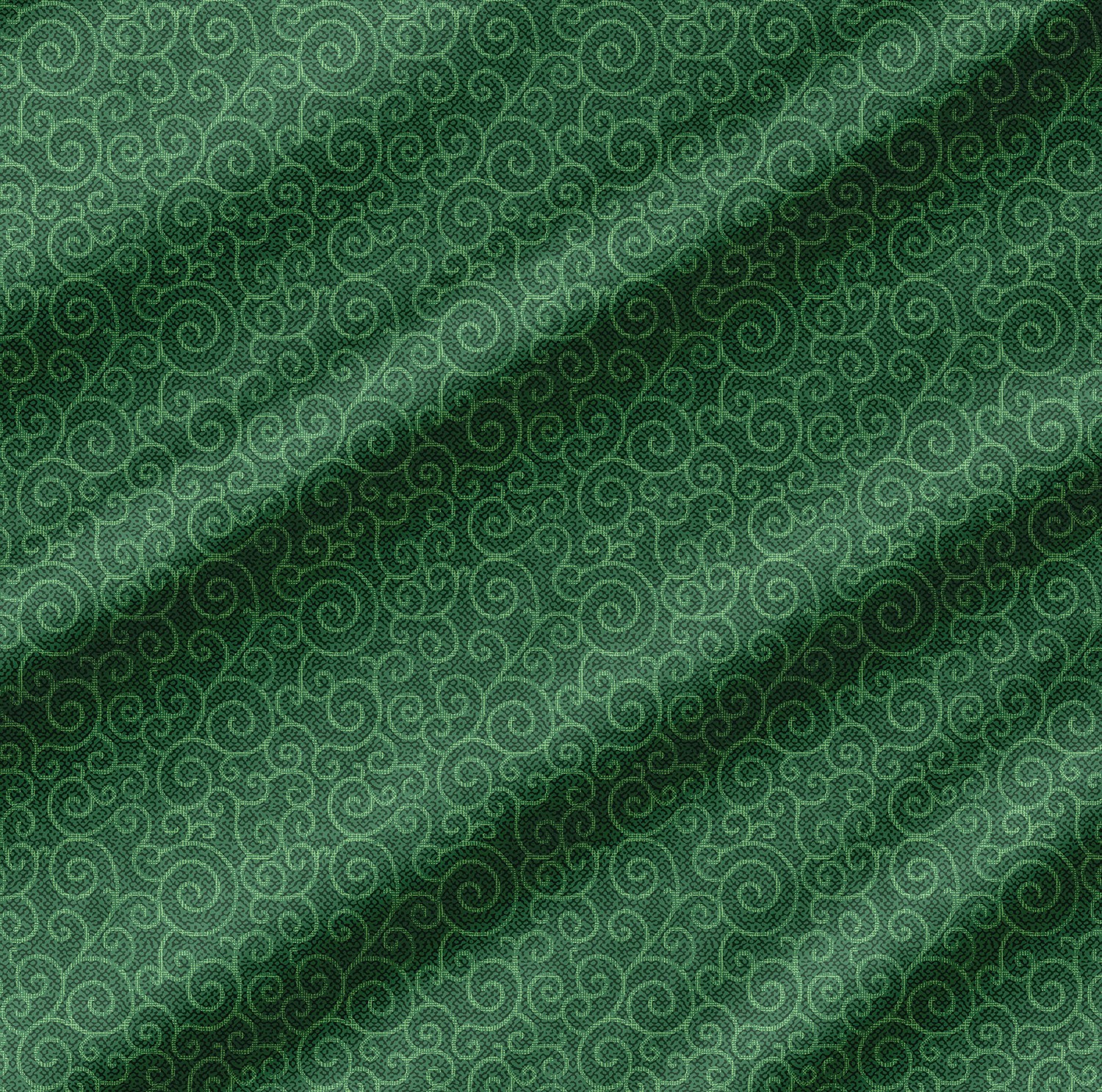 Backing Fabrics Decorative Scroll 108 in Wide Backing Fabric Yardage - Emerald