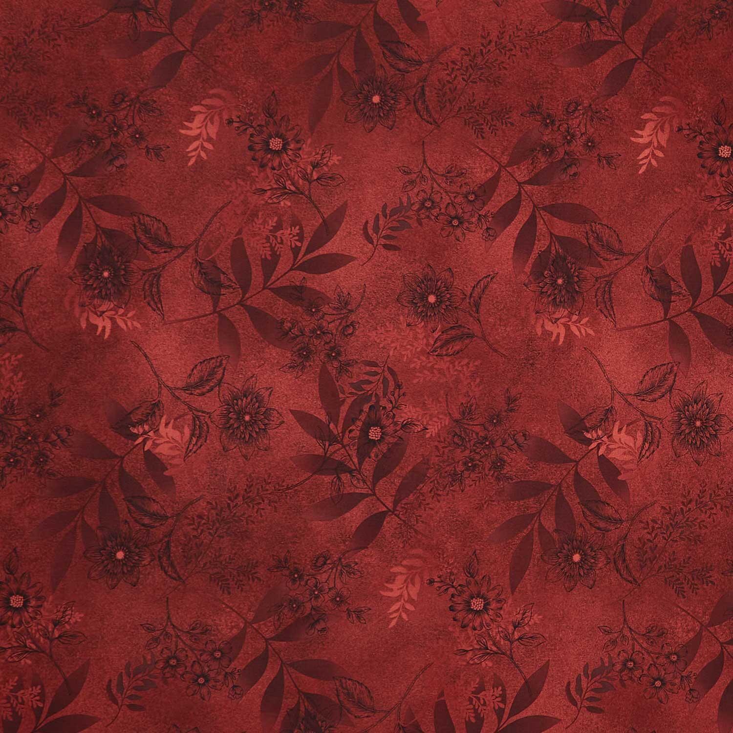 Flossie's Flowers - Large Botanical Tonal Red