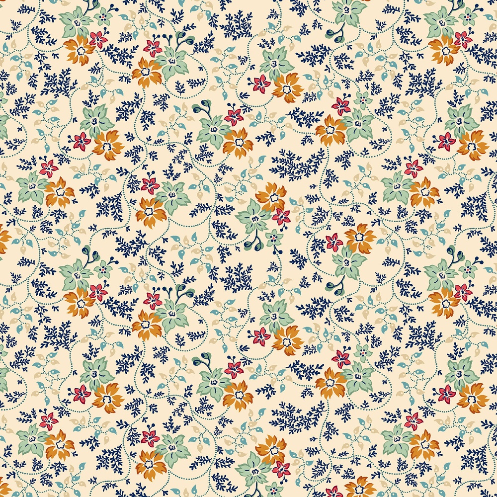 Farmhouse Delight - Heritage Floral II - Cream