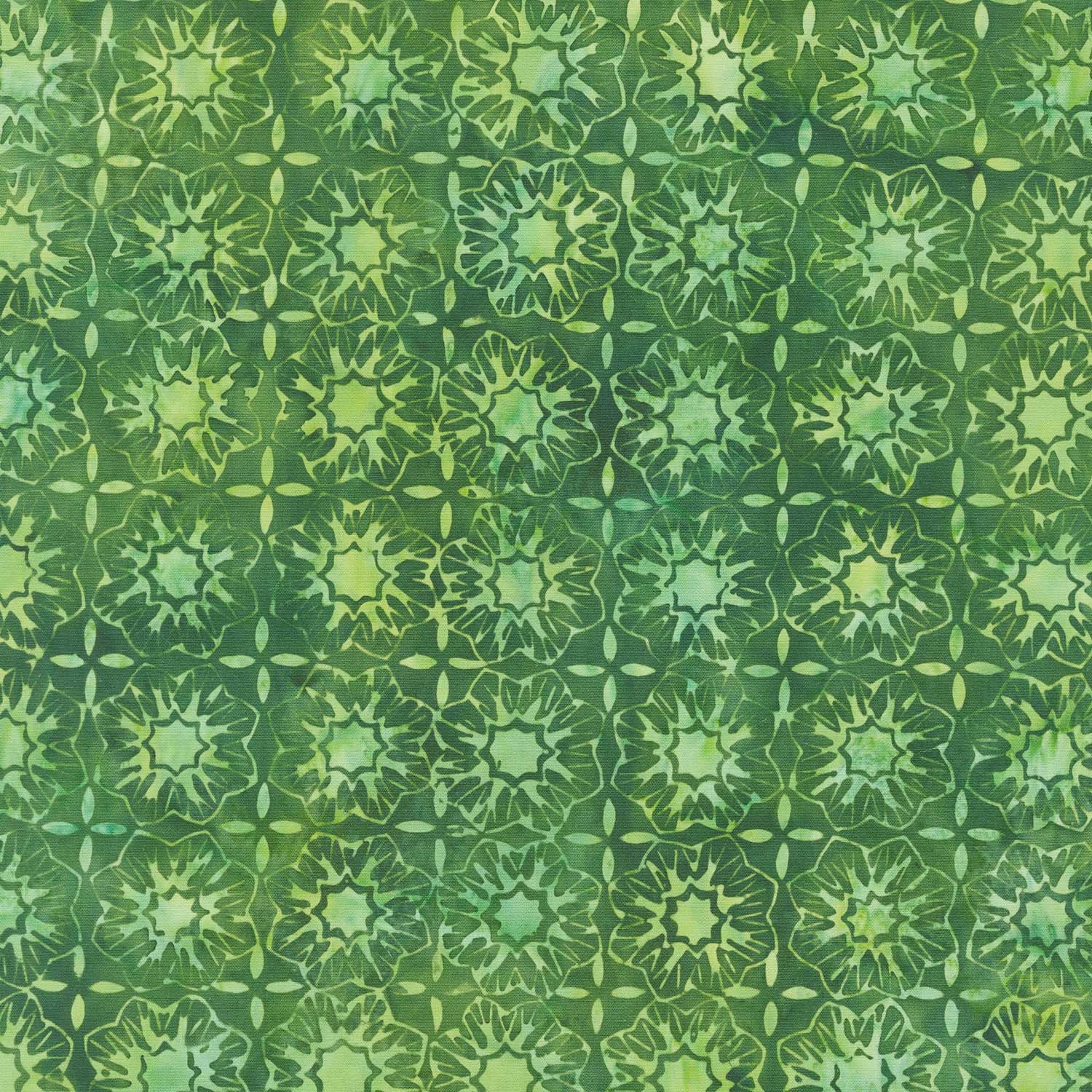 Reflections Batiks - Square Flower Green