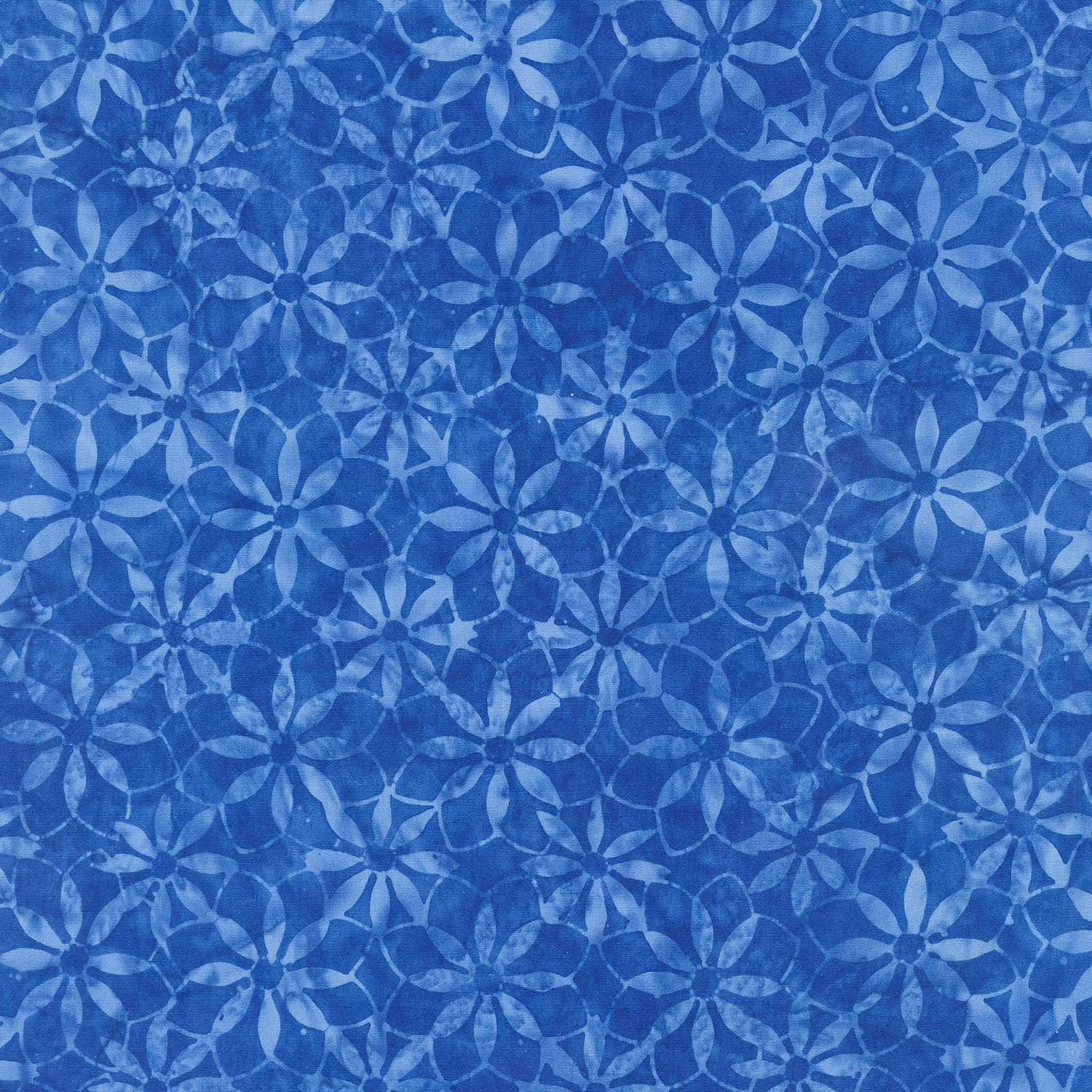 Reflections Batiks - Geo Flower Blue