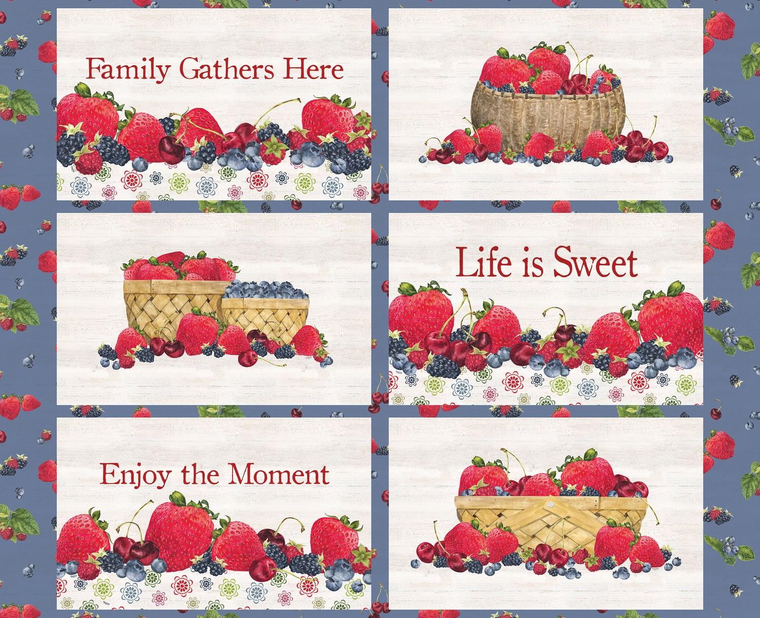 Monthly Placemats June Multi Quilting Cotton Fabric Panel - Multi