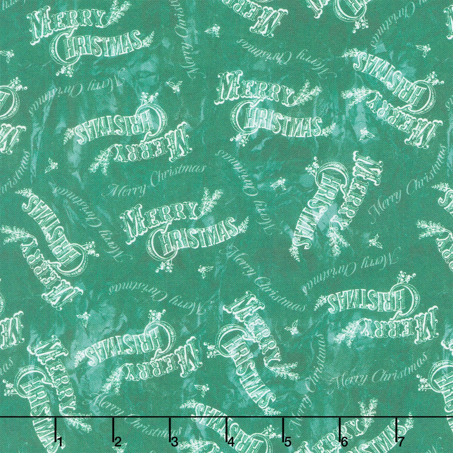 Jolly Christmas - Merry Christmas Dark Green Cotton