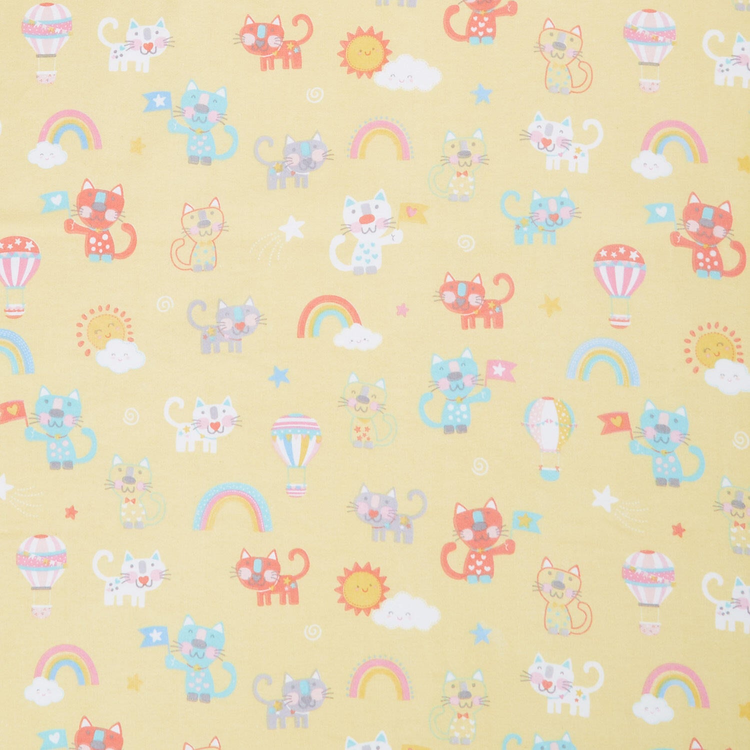 Twinkle Comfort Flannel - The Cat's Meow Flannel Yellow