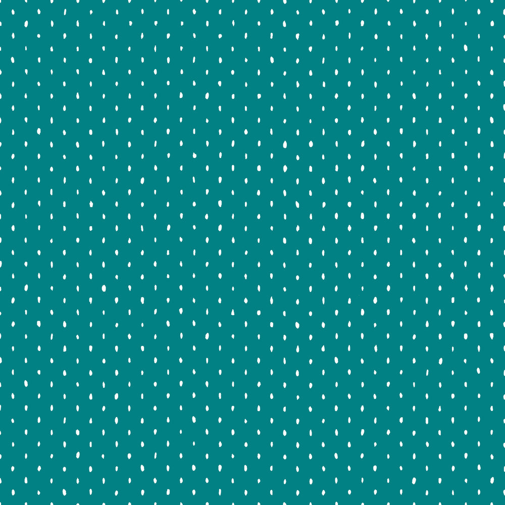 Cotton + Steel Basics - Stitch and Repeat (Oval Dots) in Teal