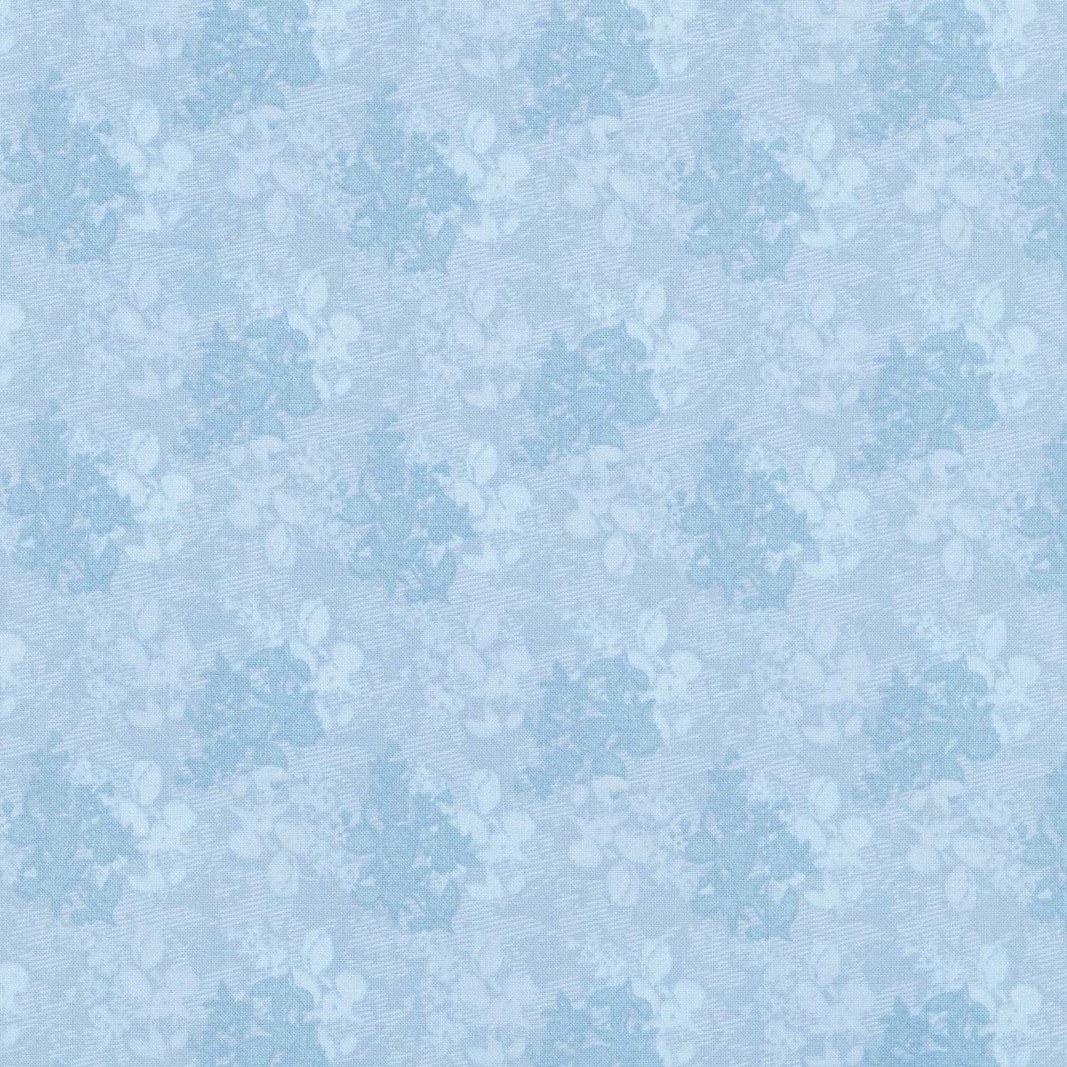 Florets - Dusty Blue 108" Wide Backing