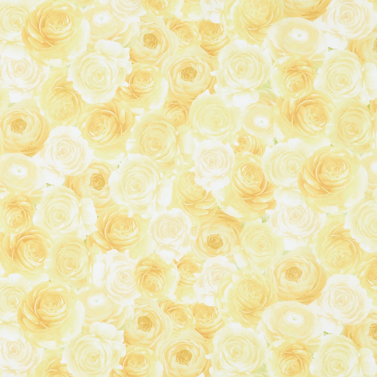 Lemon Bouquet - Packed Yellow Roses Lemon Digitally Printed