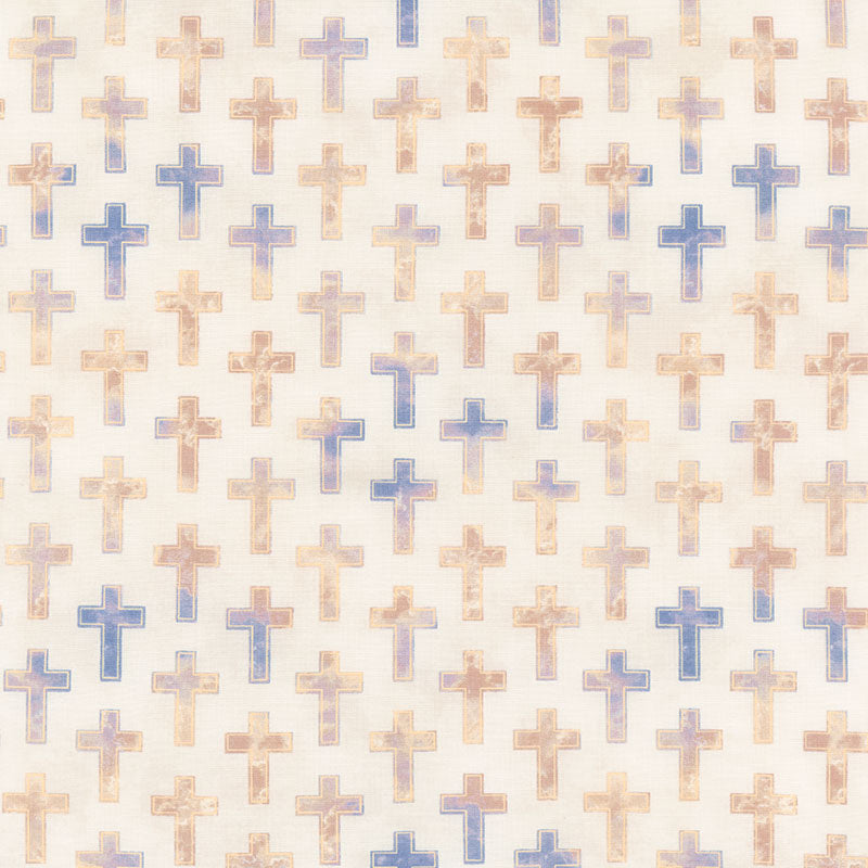 The Lion and the Lamb - Large Crosses Cream Multi