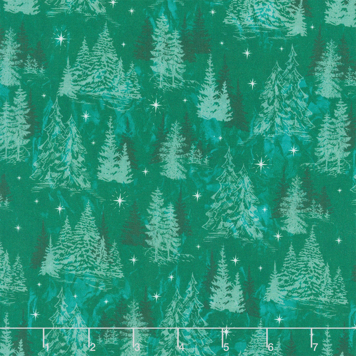 Jolly Christmas - Winter Forest Green Cotton