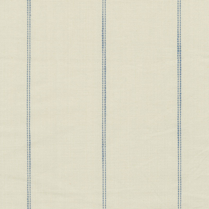 Picnic Point Tea Toweling - Gray Navy Wide Pinstripe