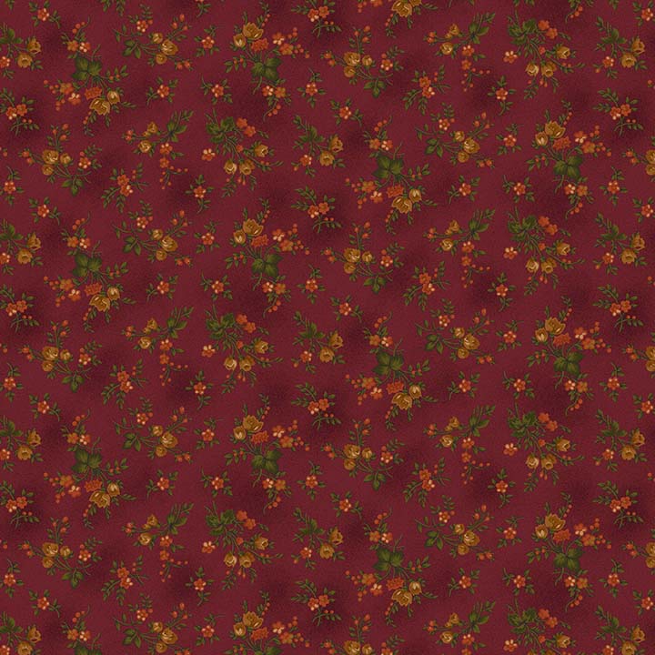 Right as Rain - Harvest Floral in Cranberry Red